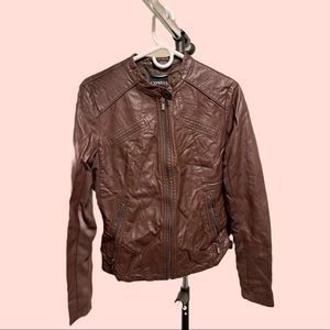 Women’s Express Brown Faux Leather Jacket